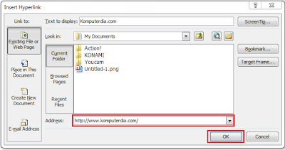  di tutorial kali ini aku akan memperlihatkan sedikit pengetahuan wacana bagaimana cara memb Cara Membuat Link Aktif Menuju Halaman Web Di Office Word 2010