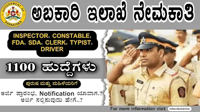 Karnataka Excise Department Recruitment 2024: 1000+ Vacancies! Eligibility, Notification, Apply Online Now!