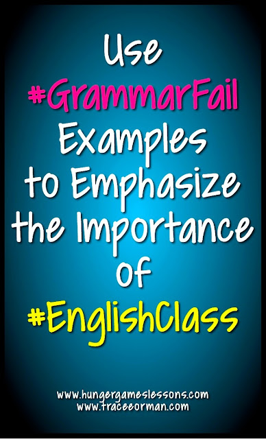 Use #GrammarFail examples to emphasize the importance of #English class