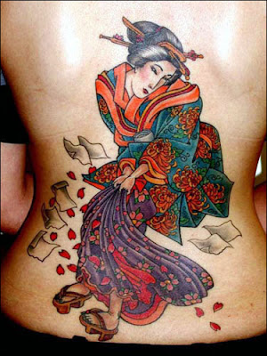 Nice Japanese Tattoos Especially Japanese Geisha Tattoo Designs With Image Japanese Geisha Back Piece Tattoo For Women Tattoos Picture 2