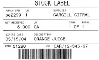 Receiving Label