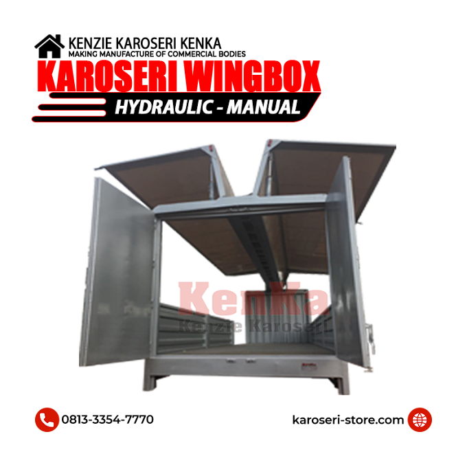 Pembuat Karoseri Wingbox Manual - Hydraulic - Terpal