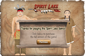 win screen with characters from Spirit Lake