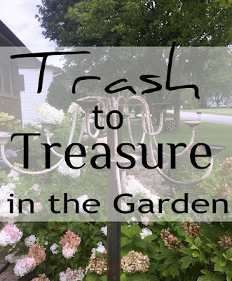 Yard art - trash to treasure in the garden
