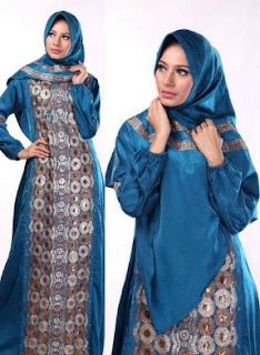 Model Baju Muslim Kombinasi Batik Dengan Kain Polos, Brokat Dan Satin