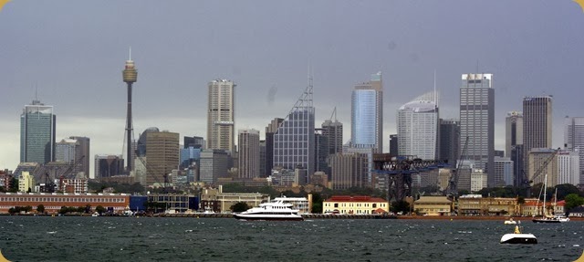 IFR - Tall Ships entering Sydney Harbour - Sydney skyline