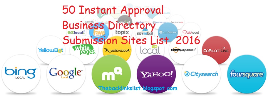 Top 50 Instant Approval Business Directory Submission ...