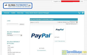 Menu penukaran hadiah PayPal di situs GlobalTestMarket | SurveiDibayar.com