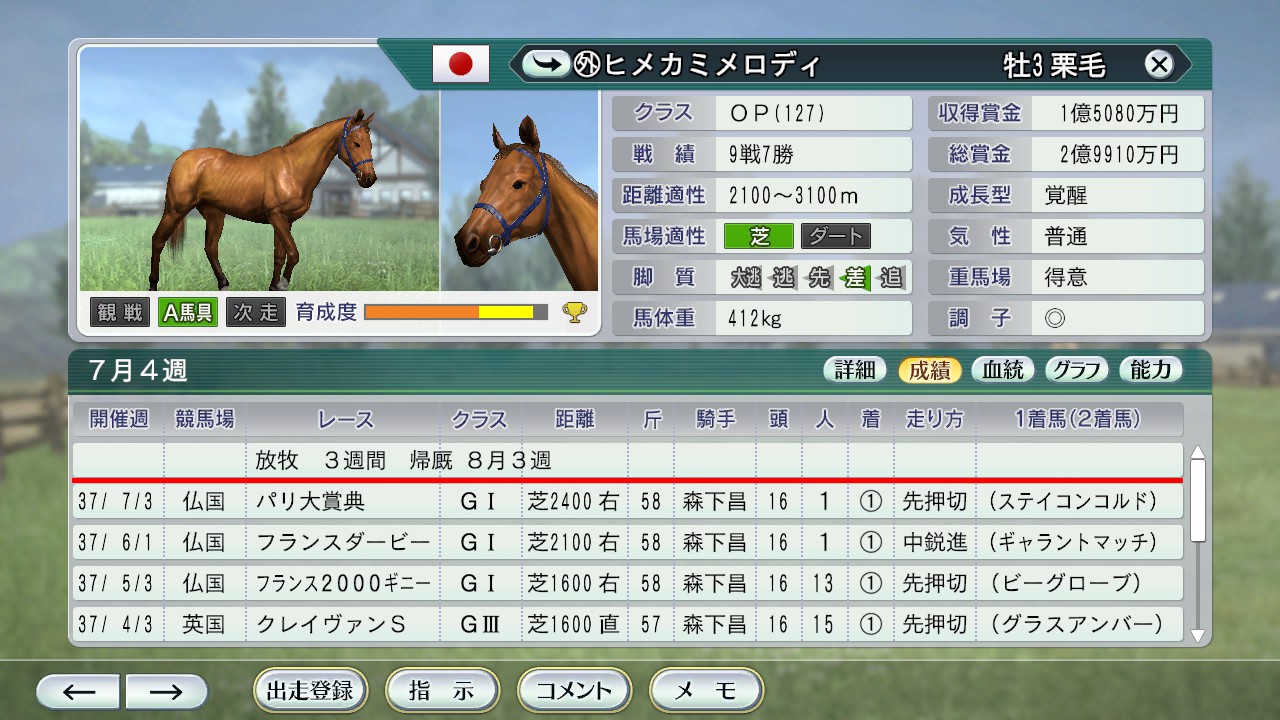 Winning Post 8 17 ノエル系プレイ 37年