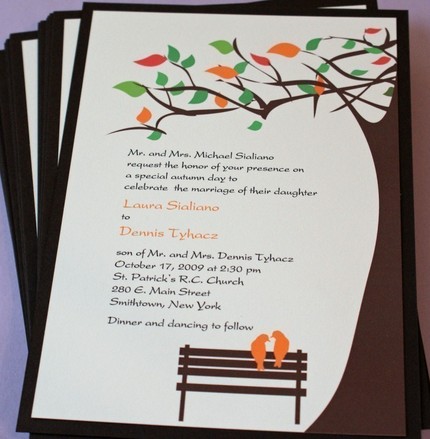 Taylor's Paperie has created these beautiful invitations The love birds 