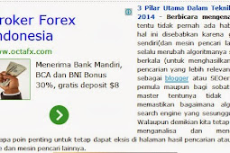 Cara Memasang Iklan PPC Disamping Posting/Artikel Terbaru