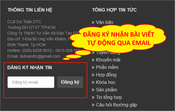 Tôi muốn nhận bài viết mới tự động từ website thì như thế nào?