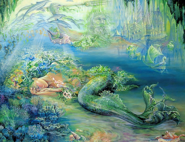 digital art mermaid,fantasy mermaid,sleeping