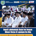 Pemkab Labuhanbatu Gelar Sholat Idul Fitri di Lapangan Ika Bina