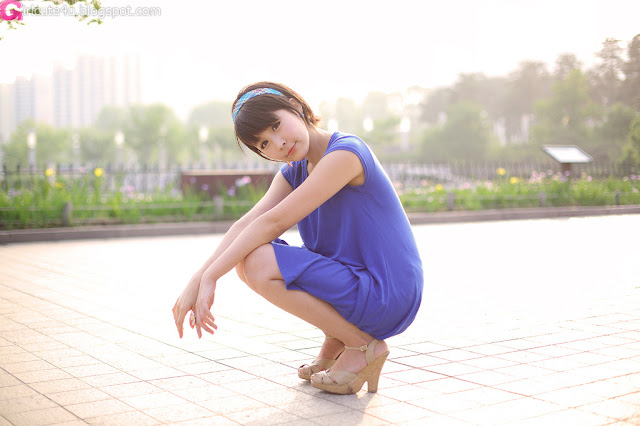 2 kim Ji Min in Blue-very cute asian girl-girlcute4u.blogspot.com