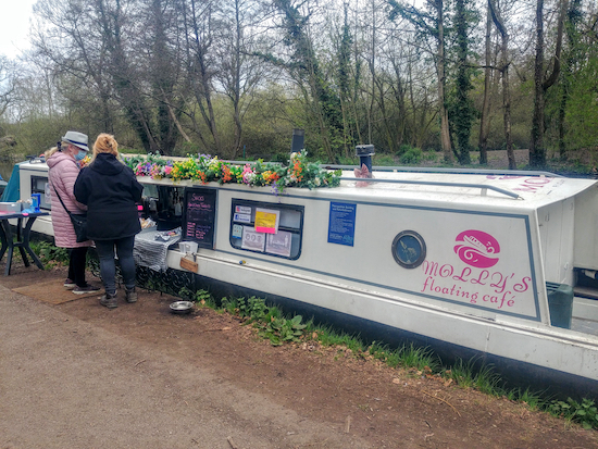 Molly’s floating cafe on the Grand Union Canal