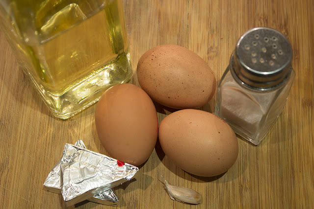 ingredientes Tortilla francesa de queso  y ajo