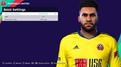 PES 2021 Faces Wes Foderingham by Rachmad ABs