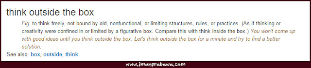 Arti Dari Think Outside The Box Dalam Bahasa Inggris