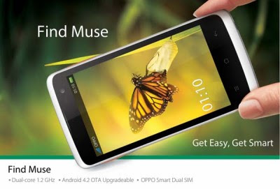 Oppo Find Muse, Hp Android Oppo Find Murah, Prosesor Dual-core, Harga 1 Jutaan.