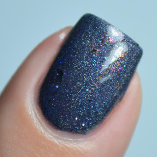 navy holo nail polish