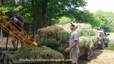 Eclectic Red Barn: Putting up hay