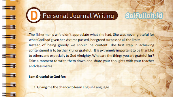 Kunci Jawaban Bahasa Inggris Halaman 121 Kelas 11 Tentang Personal Journal Writing