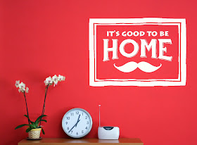 Good to be Home Mustache Wall Art