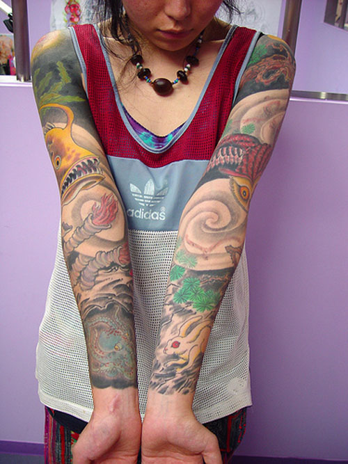 japanese half sleeve tattoos. Sleeve Tattoo Designs for