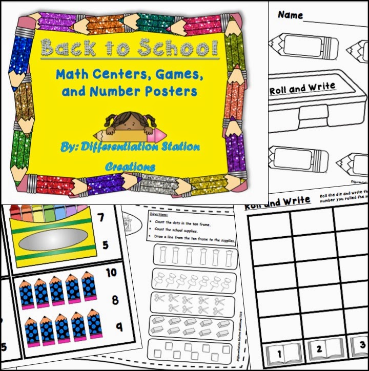 http://www.teacherspayteachers.com/Product/Back-to-School-Math-Centers-Games-Printables-Posters-750040