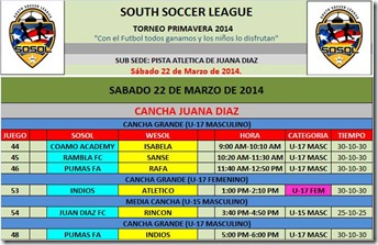ITINERARIO INTERLIGAS WESOL-SOSOL 23MAR2014REV4 ITINERARIO INTERLIGAS WESOL-SOSOL 23MAR2014REV4