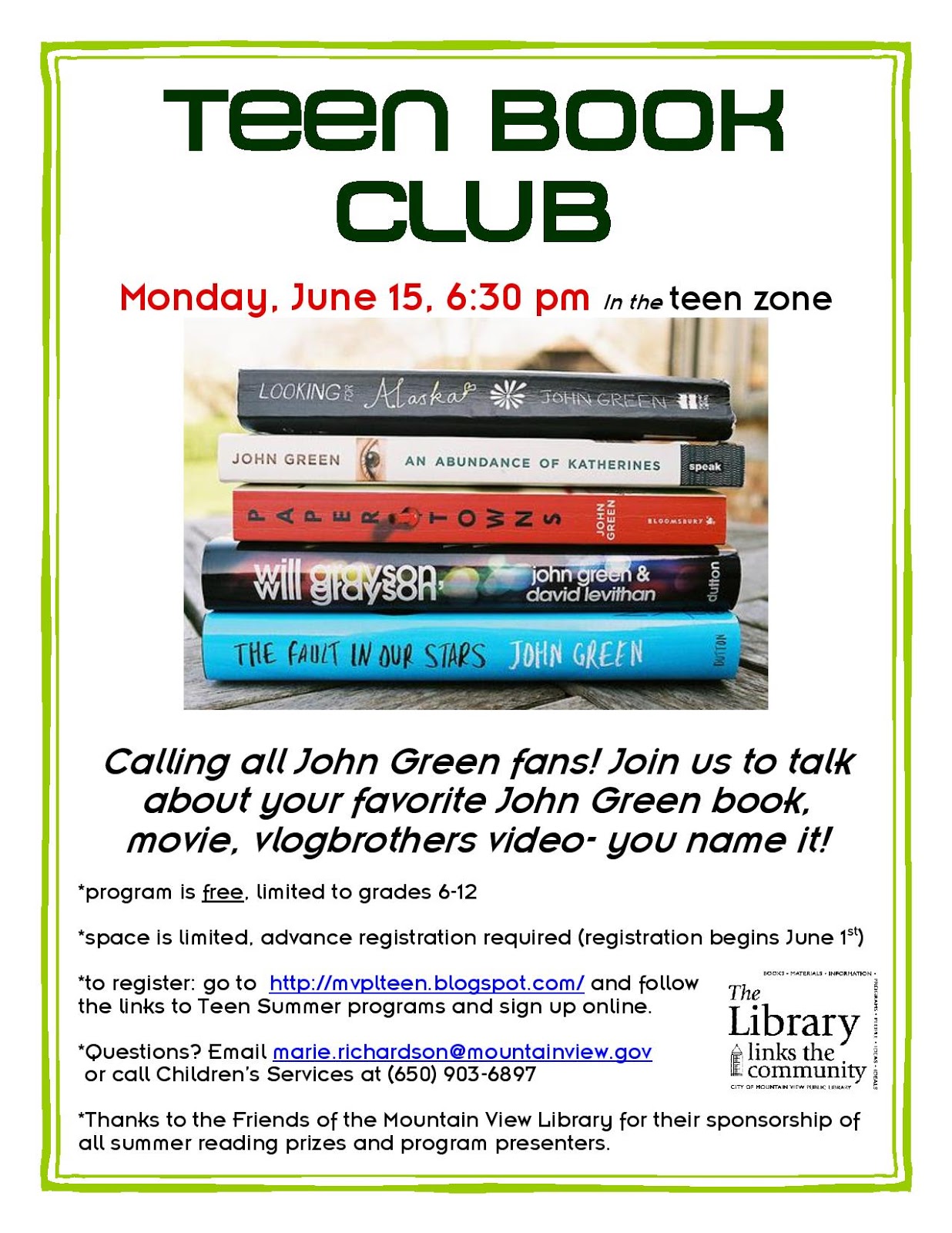 book club flyer