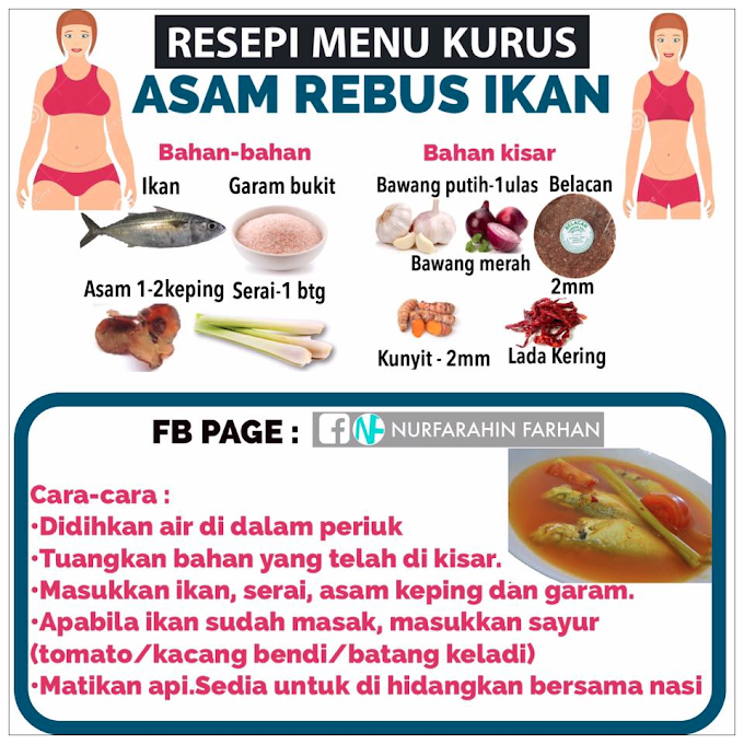 7 Resepi Menu Untuk Kurus Tanpa Perlu Berlapar