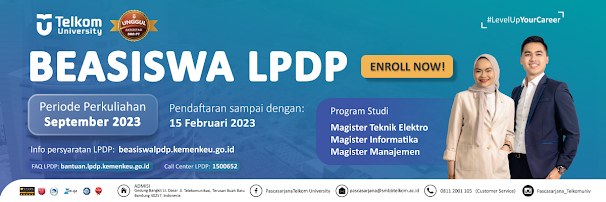 Beasiswa LPDP Pascasarjana adalah program beasiswa yang dibuka oleh Telkom University bekerjasama dengan Lembaga Pengelola Dana Pendidikan (LPDP) untuk program magister.