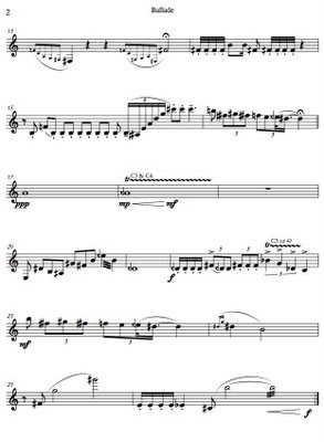 ballade dancer clarinetist score