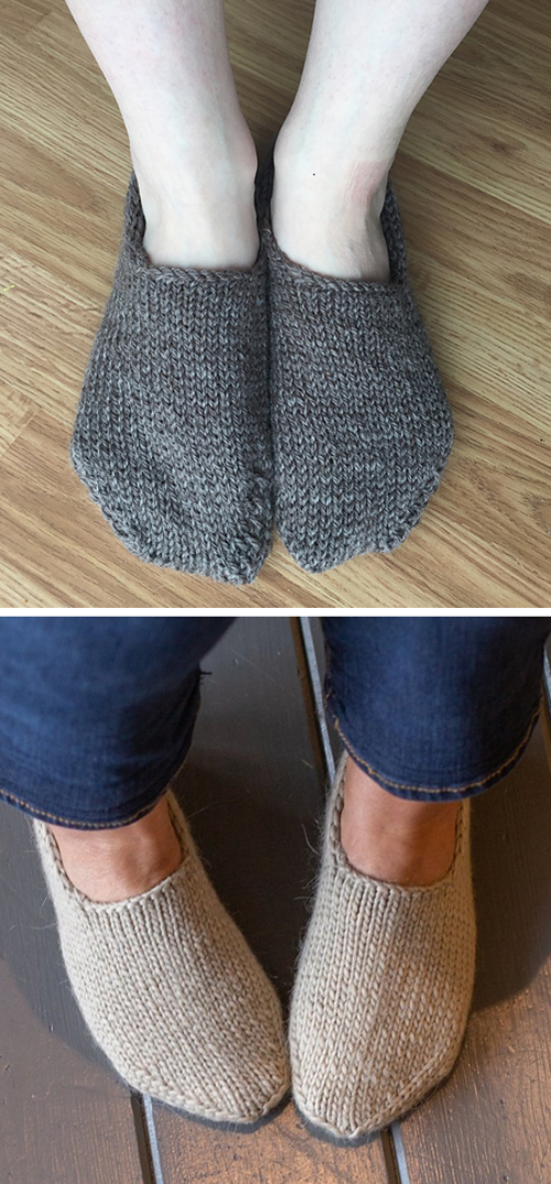 Chunky Slipper Socks - Free Knitting Pattern 