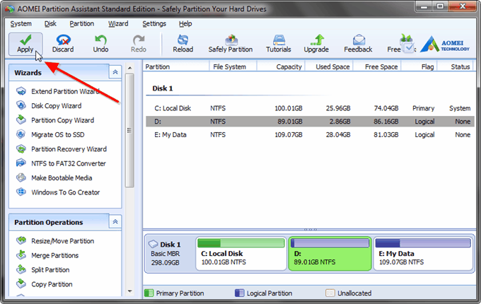 AOMEI Partition Assistant Standard Edition