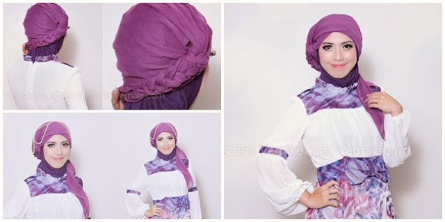 Hijab Tutorial : Turban Kepang. Sederhana, Cantik dan Gampang