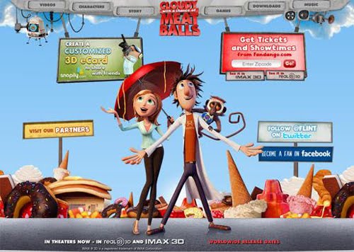 Chance of Meatballs Flash Website