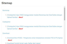 Cara Membuat Halaman Sitemap atau Daftar isi Blog