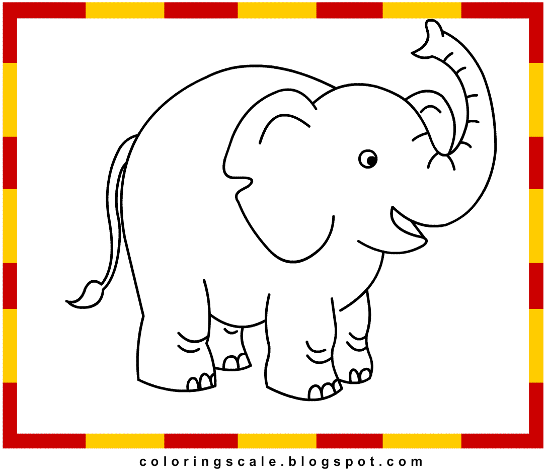 Download Coloring Pages Printable for kids: Elephant Coloring pages for kids