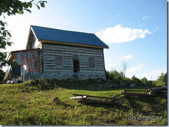 Log Home with Roof