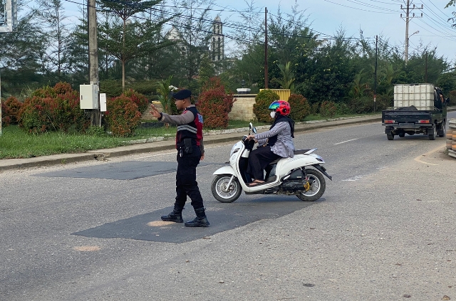 Ciptakan Rasa Aman dan Lancar, Satsamapta Polres Aceh Timur Gelar Strong Point Setiap Hari