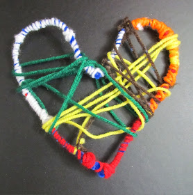photo of: DIY Instructions for Heart Weavings in Kindergarten via RainbowsWithinReach