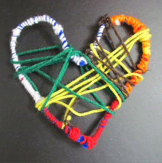 photo of: DIY Instructions for Heart Weavings in Kindergarten via RainbowsWithinReach