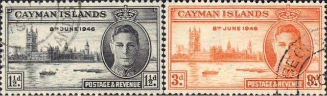 Cayman Islands, 1946 - WW II victory - British Omnibus