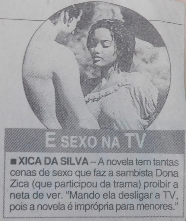 Matéria de jornal sobre Xica da Silva