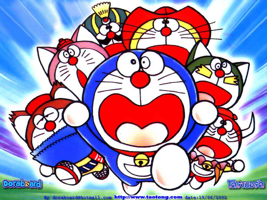 Wallpaper doraemon, giant, suneo, nobita, sizuka