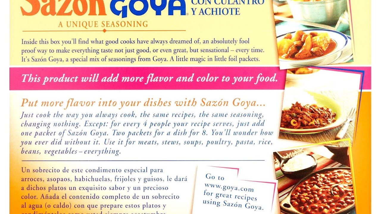 Www Goya Com Recipes Sazon