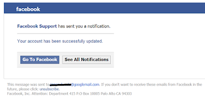 Facebook Phishing Support Email Scam